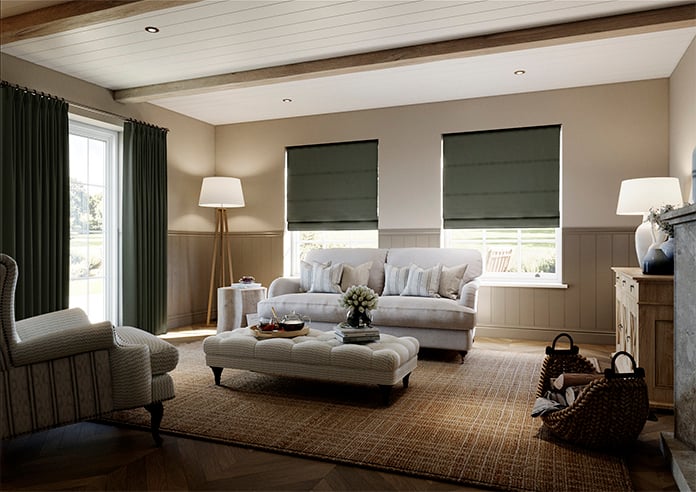 Astoria, Deep Olive - Roman Blind - Image 6